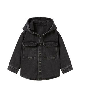 Zara baby hooded denim over shirt